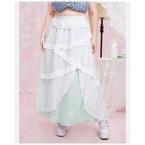 SHEIN Fairycore Ruffled Maxi Skirt S